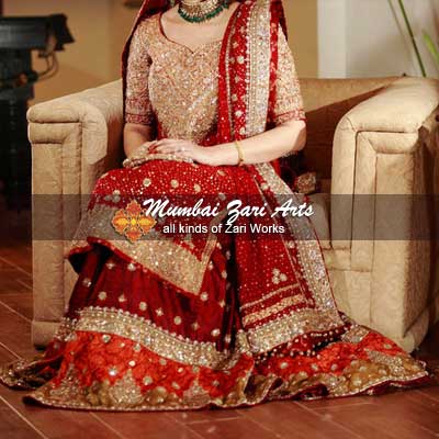 Customized bridal wedding gowns by Mumbai Zari Arts 